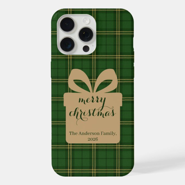 Green Plaid Christmas Festive Pattern -  (Verso)