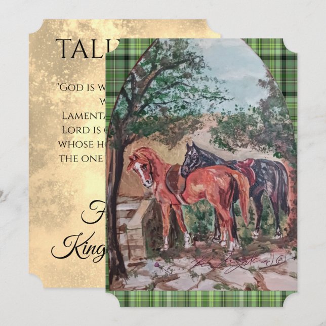 green plaid jamie and poppy scripture (Frente/Verso)