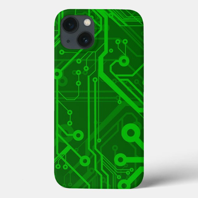 Green Printed Circuit Board Pattern (Verso)