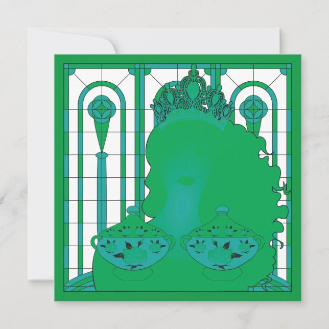 Green Queen Flat Card (Frente)
