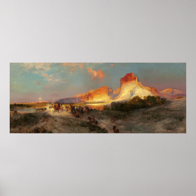 Green River Cliffs - Thomas Moran Fine Art Poster (Frente)