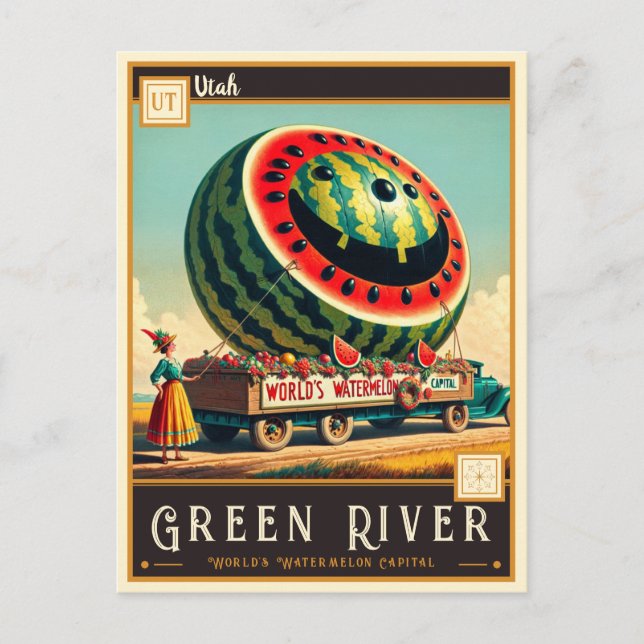 Green River, Utah | Cartão Postal Antigo (Frente)