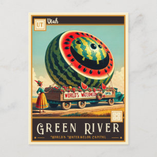 Green River, Utah Cartão postal Vintage