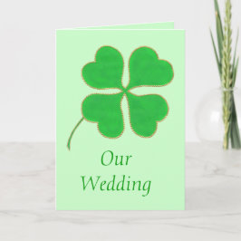 Green Shamrock, cartões de convite para casamento 