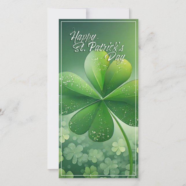 Green Shamrocks Feliz Rua. Dia de Patrick (7) c (Frente)
