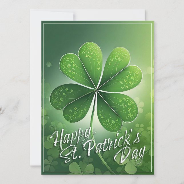 Green Shamrocks Feliz Rua. Dia de Patrick (8) c (Frente)
