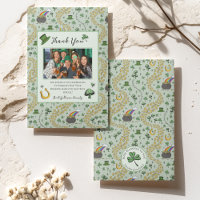 Green St Patricks Cartões de agradecimentos irland