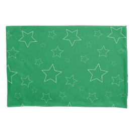 Green Stars Pillowcase