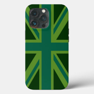 Green Teal Union Jack British Flag Background