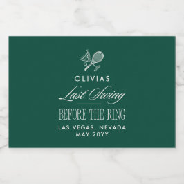 Green Tennis Bachelorette Elegant Modern