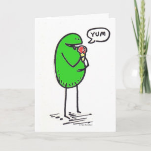 Green Weenii - Cartão de Saudação "Yum"