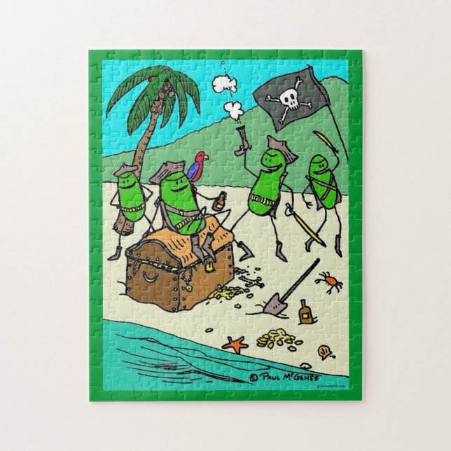 Green Weenii, "Partido Pirata", Quebra-cabeça de J (Vertical)