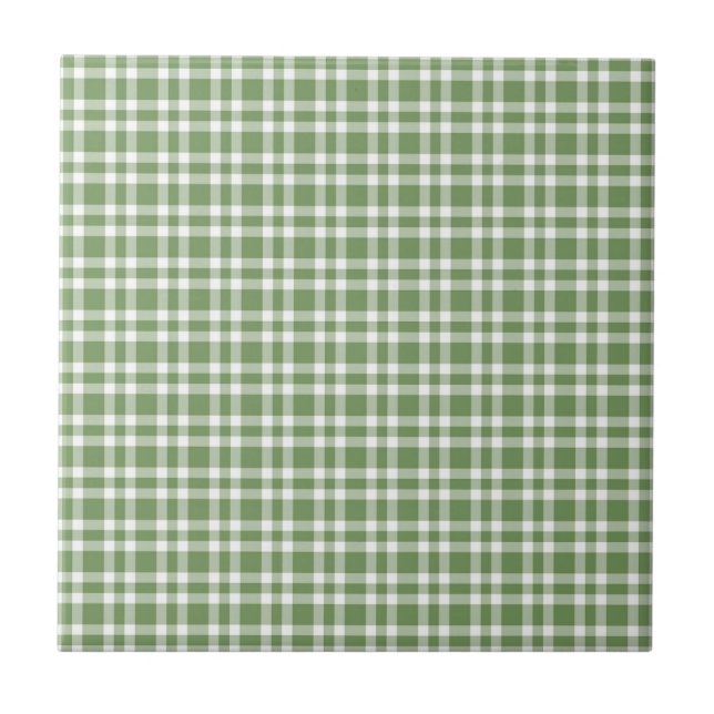 Green White Plaid Pattern (Frente)