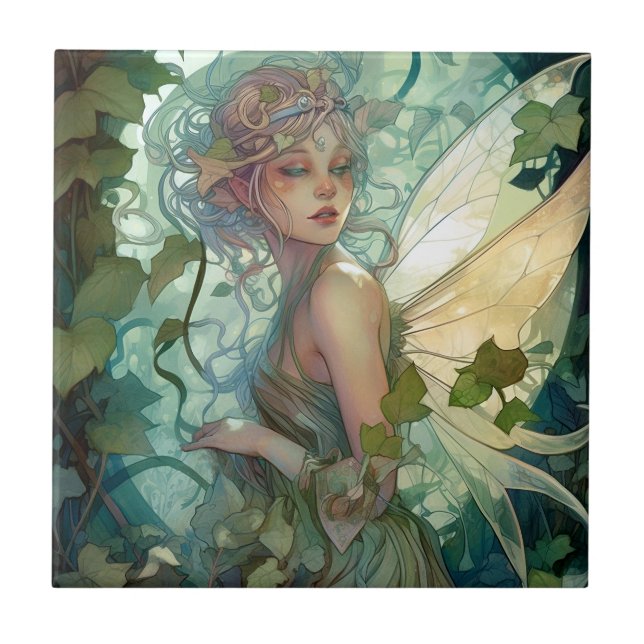 Green Woodland Fairy Fantasy Art (Frente)