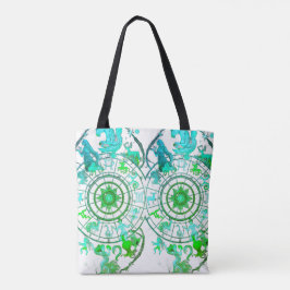 Green Zodiac Astrological Signs  on a Tote Bag