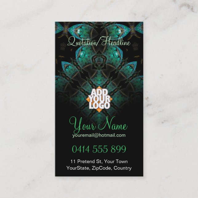 Greenada v3 Fractal Cartão de visita (Frente)