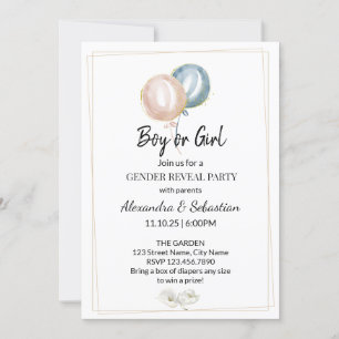 Greenera Calla Lily Gender Reveal Convite