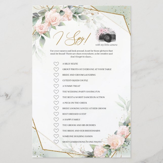 Greenerado e flores de borda dourada I Jogo Espião (Frente)