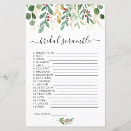 Greenerage Foliage - Jogo do Chá de panela do Word