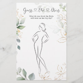 Greenery Adivinha O Jogo Do Chá de panela De Vesti