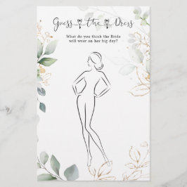 Greenery Adivinha O Jogo Do Chá de panela De Vesti