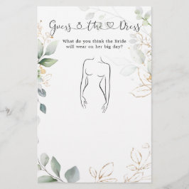 Greenery Adivinha O Jogo Do Chá de panela De Vesti