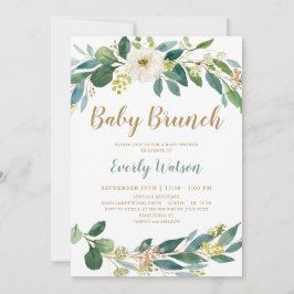 Greenery Baby Brunch Cartão de Convite