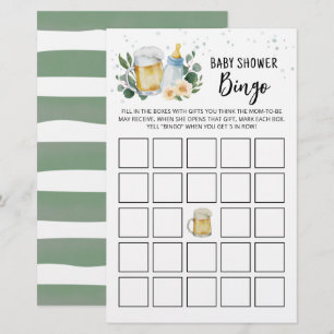 Greenery Baby Está Fazendo Jogo De Bingo De Chá de
