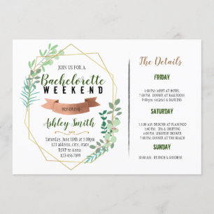 Greenery Bachelorette Convite italiano