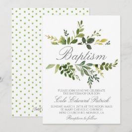 Greenery Baptism Convite
