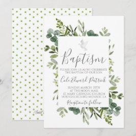 Greenery Baptism Convite