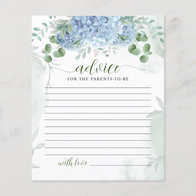 Greenery Blue hydrangea Advice Parceiros Chá de fr (Frente)