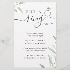 Greenery colocou um anel no jogo do chá de panela