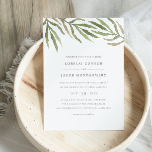 Greenery Convite Para Casamento Botânico Por Aqu