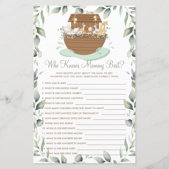 Greenery de Arca de Noah que Conhece o Melhor Jogo (Frente)