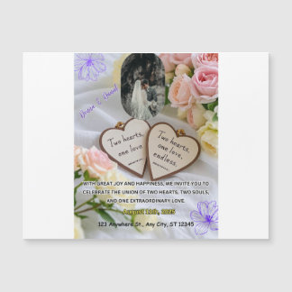 Greenery e Dourado Convite para Casamento