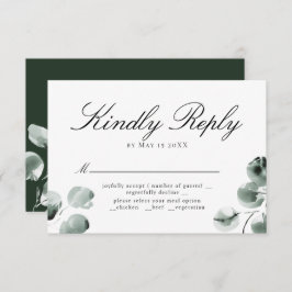 Greenery e Eucalyptus - RSVP Verde com script