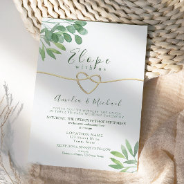 Greenery Elope Micro Wedding Convite