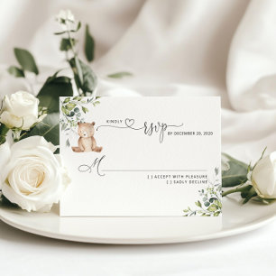 Greenery eucalyptus chá de fraldas RSVP