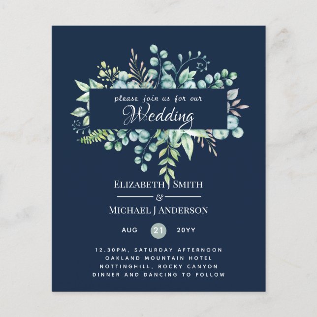 Greenery Eucalyptus Deixa Marinho Casamento Blue S (Frente)