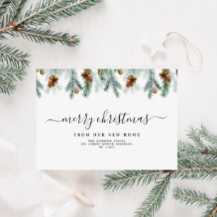 Greenery feliz anúncio comovente de natal