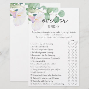 Greenery - Jogo "Over" ou "under chá de panela"