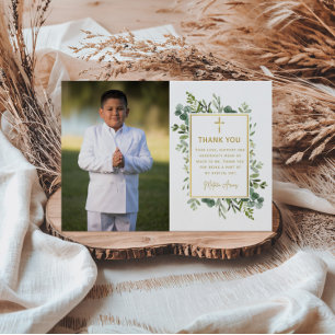 Greenery Primeiro Cartões de agradecimentos Comuni