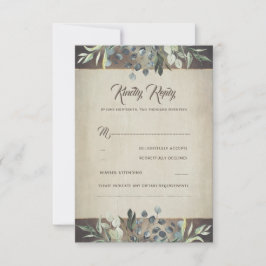 Greenery Rustic Country Wedding RSVP