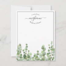 Greenery Script | Do Cartão De Nota