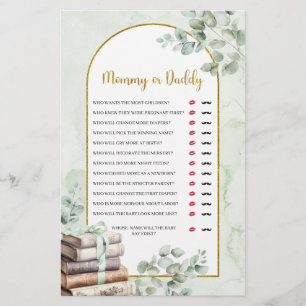 Greenery Storybook Mamães ou Jogos Pais