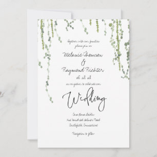 Greenery Vines Convite Para Casamento