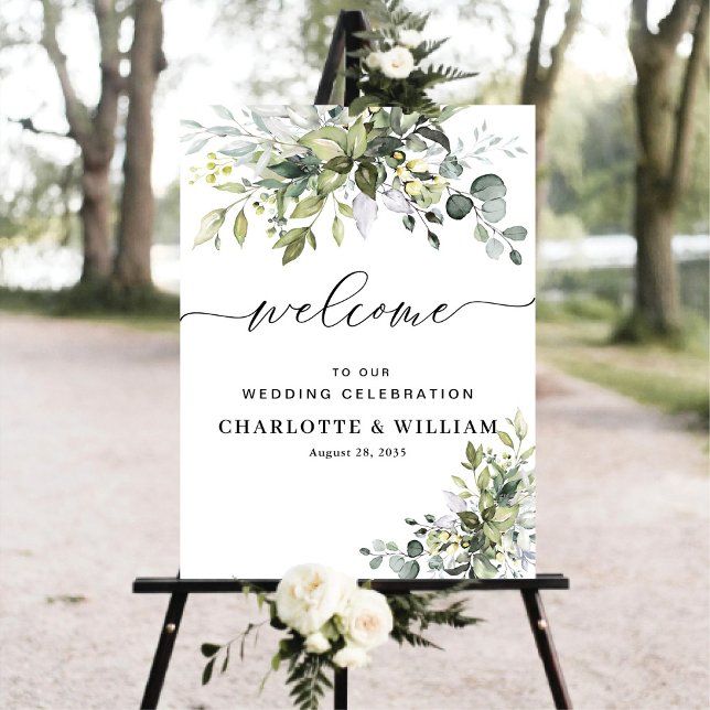 Greenery Wedding Ceremony Poster (Criador carregado)
