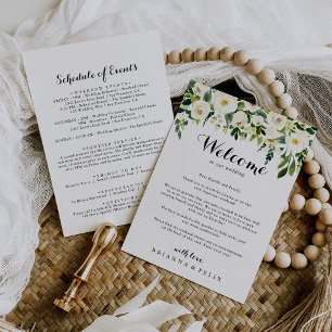 Greenery White Floral Wedding - Letra de Boas-vind