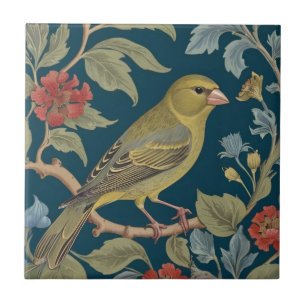 Greenfinch William Morris estilo R Green Finch Bir